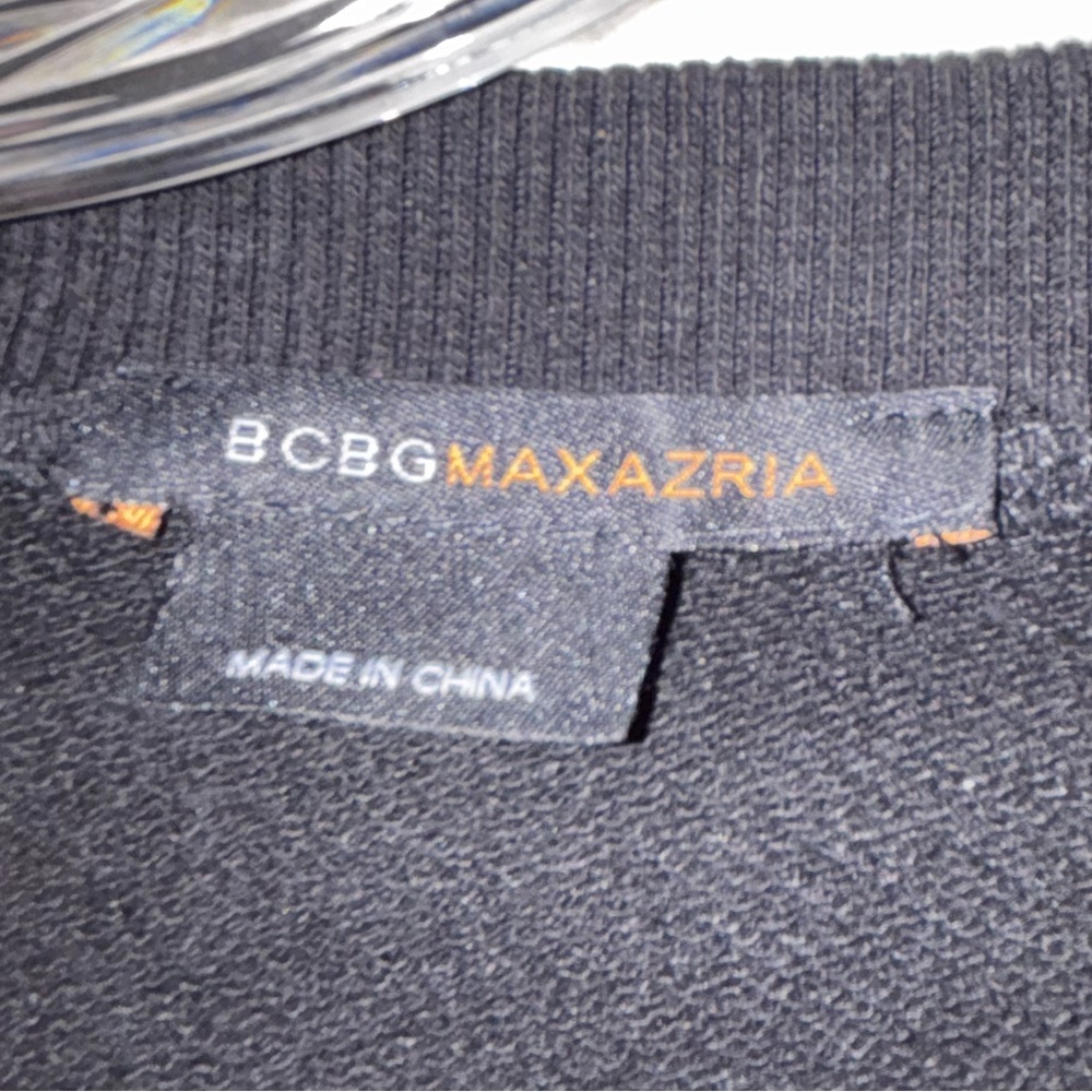 BCBG Black knit dress with studded Logo - Picture 2 of 3